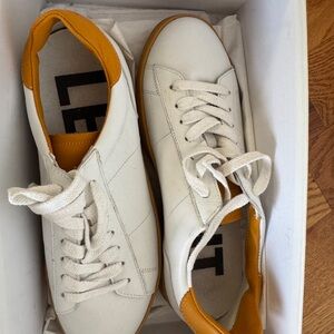 Women's White and Yellow Shoes